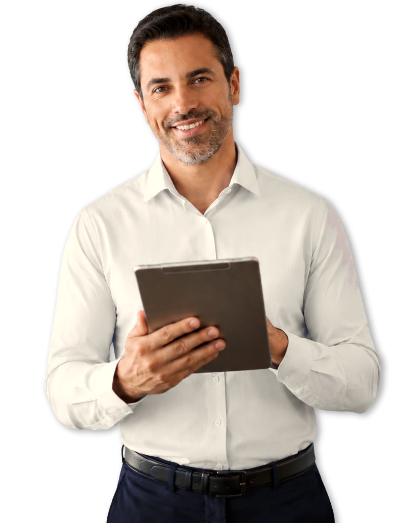 Profissional usando tablet